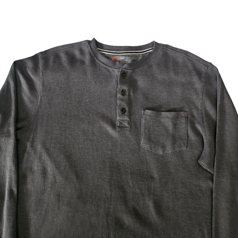 The American Outdoorsman Men's Long-Sleeve Waffle Henley Shirts Size Large - Picture 6 of 10